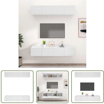 THE LIVING STORE - Mobili TV 4Pz - Jednostka TV THE LIVING STORE - Mobili TV 4Pz - Jednostka TV