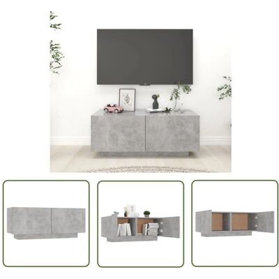 THE LIVING STORE - Mobile Porta Tv Grigio Cemento - 100x35x40 cm - Szafka RTV THE LIVING STORE - Mobile Porta Tv Grigio Cemento - 100x35x40 cm - Szafka RTV