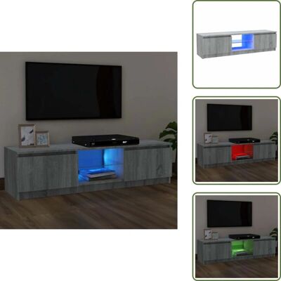 THE LIVING STORE - Grigio Sonoma LED - 120x30x35,5 cm THE LIVING STORE - Grigio Sonoma LED - 120x30x35,5 cm