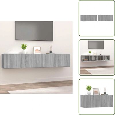 THE LIVING STORE - Mobili TV 2pz - Grigio Sonoma - meble TV THE LIVING STORE - Mobili TV 2pz - Grigio Sonoma - meble TV