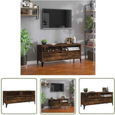 THE LIVING STORE - Rovere Fumo - 100x34.5x44.5cm - Stojak TV THE LIVING STORE - Rovere Fumo - 100x34.5x44.5cm - Stojak TV