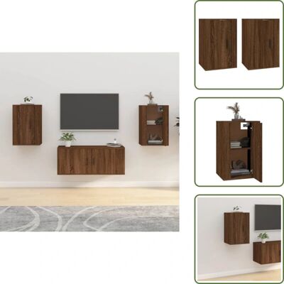 The Living Store Rovere Marrone 40x34.5x60 cm - 2 szt. - Stojak TV The Living Store Rovere Marrone 40x34.5x60 cm - 2 szt. - Stojak TV