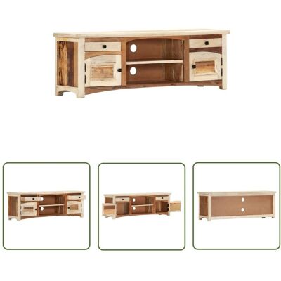 THE LIVING STORE - Mobile Porta Tv 120x30x40 Cm In Legno Massello Di Recupero THE LIVING STORE - Mobile Porta Tv 120x30x40 Cm In Legno Massello Di Recupero