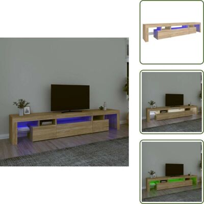THE LIVING STORE - Mobile Porta Tv Led Rovere Sonoma - Rovere Sonoma - LED RGB - Stół RTV THE LIVING STORE - Mobile Porta Tv Led Rovere Sonoma - Rovere Sonoma - LED RGB - Stół RTV