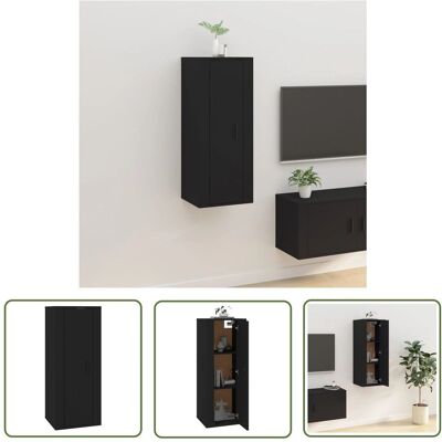 THE LIVING STORE - Mobile Porta Tv A Parete Nero - Czarny THE LIVING STORE - Mobile Porta Tv A Parete Nero - Czarny