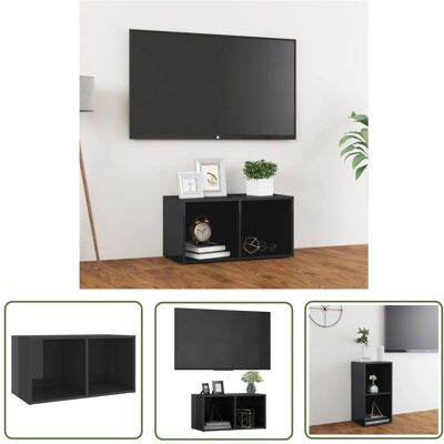 THE LIVING STORE - Mobile Porta Tv Grigio Lucido - Szafka TV THE LIVING STORE - Mobile Porta Tv Grigio Lucido - Szafka TV