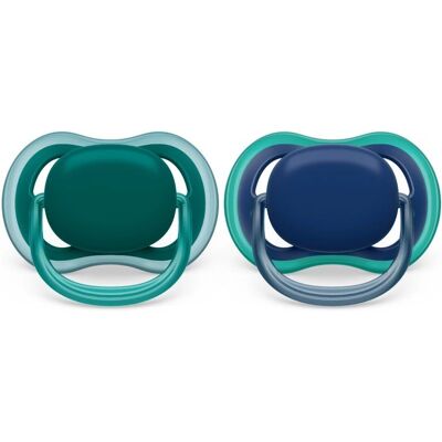 Philips Avent Ultra Air SCF085/31 Dudlík 6-18 měsíců Modrý/Tmavě Zelený - Dudlíky Philips Avent Ultra Air SCF085/31 Dudlík 6-18 měsíců Modrý/Tmavě Zelený - Dudlíky