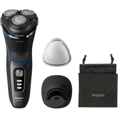 Philips S3344/13 Série 3000 Máquina de barbear molhada e seca - Máquina elétrica para homens Philips S3344/13 Série 3000 Máquina de barbear molhada e seca - Máquina elétrica para homens