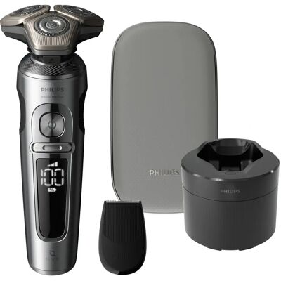 Philips SP9841/32 Rasoir pour hommes en chrome - Tondeuse rotative Philips SP9841/32 Rasoir pour hommes en chrome - Tondeuse rotative