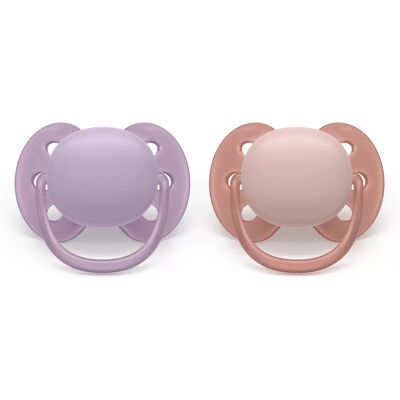 Philips Avent Ultrasoft Smokk - Ortodontisk Silikon - Lilla, Rød - Baby Smokk Philips Avent Ultrasoft Smokk - Ortodontisk Silikon - Lilla, Rød - Baby Smokk