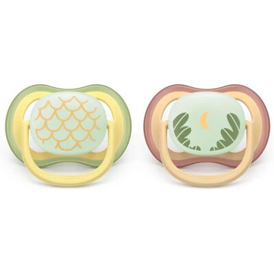 Philips AVENT SCF376/27 Baby Pacifier - Classic Dummy - Beige, Green, Light Green, Yellow Philips AVENT SCF376/27 Baby Pacifier - Classic Dummy - Beige, Green, Light Green, Yellow