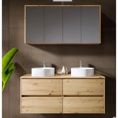 Riho Porto - 120 cm - 4 Schubladen-Waschtisch mit Spiegelschrank - Badmöbel-Set Riho Porto - 120 cm - 4 Schubladen-Waschtisch mit Spiegelschrank - Badmöbel-Set