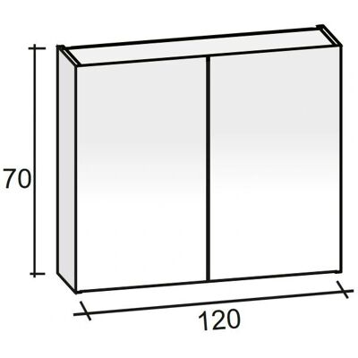 RIHO Spring Spiegelkabine 120 cm - 2 Türen, Holzregale RIHO Spring Spiegelkabine 120 cm - 2 Türen, Holzregale