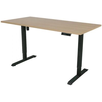 Escritorio ajustable eléctrico SEDERO - 180x80cm - Negro / Roble Escritorio ajustable eléctrico SEDERO - 180x80cm - Negro / Roble
