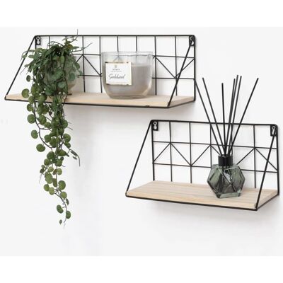 VIVOL Seinätelineet metallista ja puusta - 30 & 45cm VIVOL Seinätelineet metallista ja puusta - 30 & 45cm