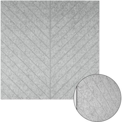 VIVOL Wandpaneel in Feltro PET - 100x100cm - Fischgrätenmuster - Hellgrau VIVOL Wandpaneel in Feltro PET - 100x100cm - Fischgrätenmuster - Hellgrau