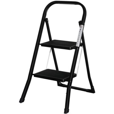 VIVOL Escalera plegable de 2 peldaños - Negra VIVOL Escalera plegable de 2 peldaños - Negra