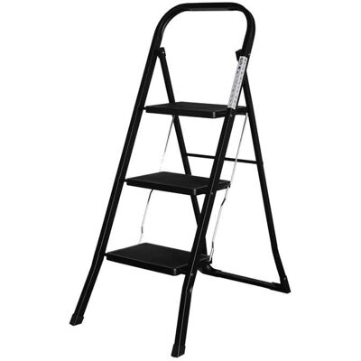 VIVOL Escalera doméstica plegable de 3 peldaños - Negra VIVOL Escalera doméstica plegable de 3 peldaños - Negra