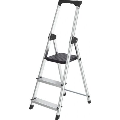 VIVOL Escalera Plegable de 3 Peldaños con Bandeja de Herramientas - Producto de Casa VIVOL Escalera Plegable de 3 Peldaños con Bandeja de Herramientas - Producto de Casa