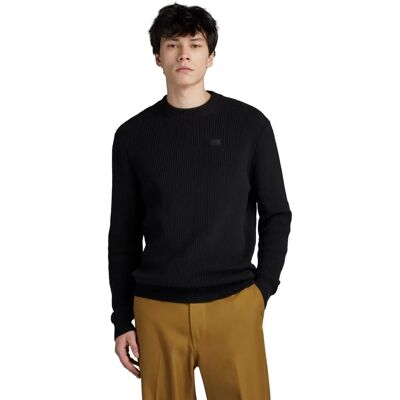 G-Star RAW Maglione in Maglia - Nero Cotone Biologico - Taglia L - Maglione G-Star RAW Maglione in Maglia - Nero Cotone Biologico - Taglia L - Maglione