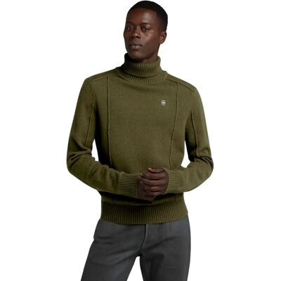 G-Star Struktur Turtle Neck Tröja (D23937-D447) - mörk olivgrön G-Star Struktur Turtle Neck Tröja (D23937-D447) - mörk olivgrön