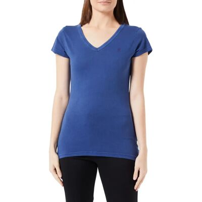 Haut à V Profond Slim G-Star RAW Bleu Moyen - Femme XXS Haut à V Profond Slim G-Star RAW Bleu Moyen - Femme XXS