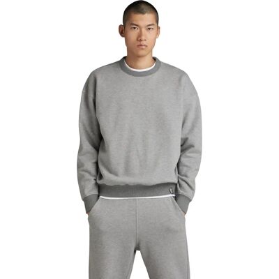 G-Star Raw Essential Unisex Sweter - Szary - Luźny Krój G-Star Raw Essential Unisex Sweter - Szary - Luźny Krój