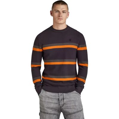 Suéter de punto a rayas G-Star RAW - Gris - Hombre XXL - Suéter Suéter de punto a rayas G-Star RAW - Gris - Hombre XXL - Suéter