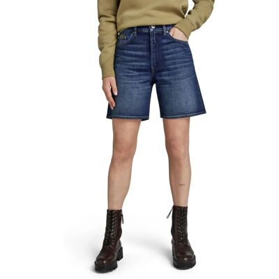 G-Star Raw Damskie Szorty Bermuda z wysokim stanem - Granatowe - 5 kieszeni - Elastyczny jeans G-Star Raw Damskie Szorty Bermuda z wysokim stanem - Granatowe - 5 kieszeni - Elastyczny jeans