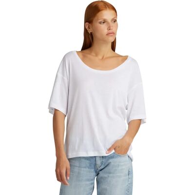 G-Star RAW Luźny T-shirt z Tylną Szwem - Biały - Kobiety XXS G-Star RAW Luźny T-shirt z Tylną Szwem - Biały - Kobiety XXS