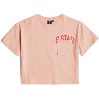 G-Star RAW T-Shirt Enfant Rose Coupe - T-Shirt G-Star RAW T-Shirt Enfant Rose Coupe - T-Shirt