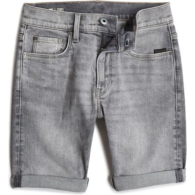 G-Star RAW Shorts pour enfants Premium 3301 Slim - Gris - Shorts G-Star RAW Shorts pour enfants Premium 3301 Slim - Gris - Shorts