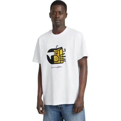 G-Star Boombox Cartoon Camiseta de Manga Corta Suelta (D25702-C336-110) blanca G-Star Boombox Cartoon Camiseta de Manga Corta Suelta (D25702-C336-110) blanca