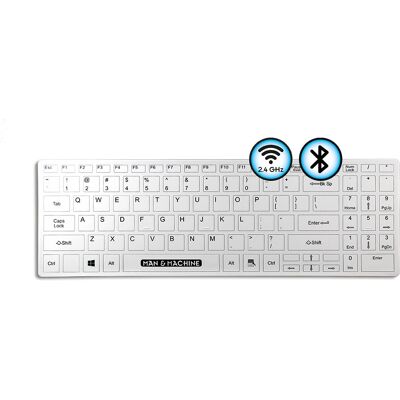 MAN & MACHINE - ItsCoolFlatWire - Weiß - Kabellos Tastatur MAN & MACHINE - ItsCoolFlatWire - Weiß - Kabellos Tastatur