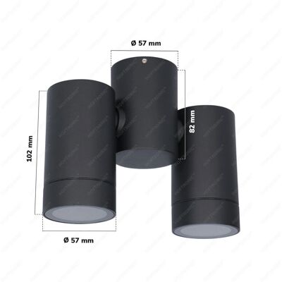 HOFTRONIC Silva Deckenleuchte - Wasserdicht IP65 - Schwarz HOFTRONIC Silva Deckenleuchte - Wasserdicht IP65 - Schwarz
