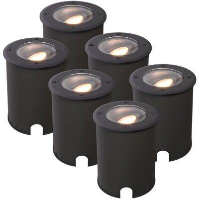 HOFTRONIC 6-delige Set Lilly dimbare LED grondspot - Rond - IP67 - 2700K HOFTRONIC 6-delige Set Lilly dimbare LED grondspot - Rond - IP67 - 2700K