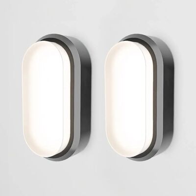 HOFTRONIC 2er-Set C-Series LED Deckenleuchte Schwarz IP54 12W HOFTRONIC 2er-Set C-Series LED Deckenleuchte Schwarz IP54 12W