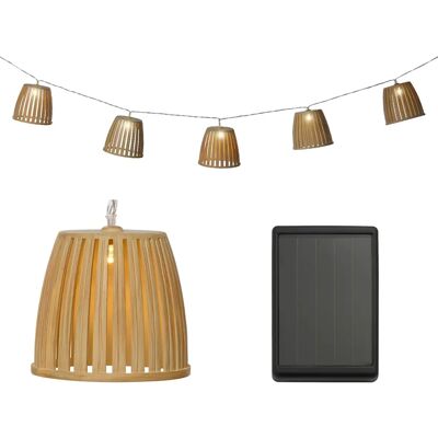Lumineo Solar Lichterkette mit Holzkorb Lumineo Solar Lichterkette mit Holzkorb