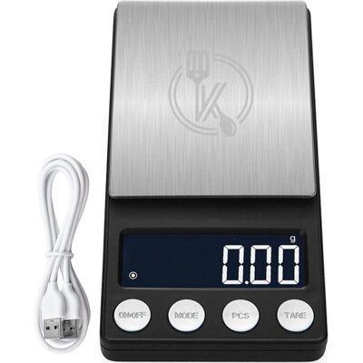 Kitchenwell - Mini Digital Precision - 0.01-200 g - Digitale weegschaal Kitchenwell - Mini Digital Precision - 0.01-200 g - Digitale weegschaal