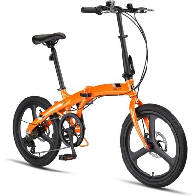 Pacto Two Vouwfiets - Oranje - Lichtgewicht en Compact Pacto Two Vouwfiets - Oranje - Lichtgewicht en Compact