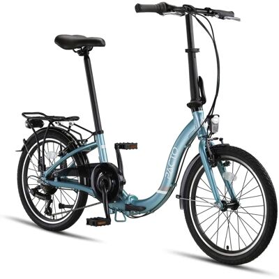 Pacto Six Vouwfiets - Laag instap, 6 Shimano versnellingen, Blauw/Zwart Pacto Six Vouwfiets - Laag instap, 6 Shimano versnellingen, Blauw/Zwart