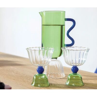Carafe Tulipe Verte en Verre de Klevering - Carafe - Publicité Carafe Tulipe Verte en Verre de Klevering - Carafe - Publicité
