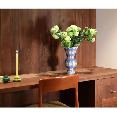Vaso in ceramica blu Rhombic - Klevering Vaso in ceramica blu Rhombic - Klevering