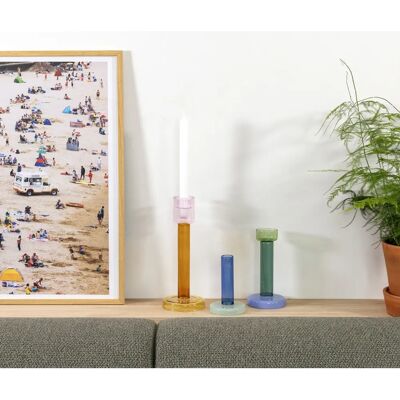 Klevering Bole lysestage - Grøn - Gennemsigtigt Glas - Moderne Dekoration Klevering Bole lysestage - Grøn - Gennemsigtigt Glas - Moderne Dekoration