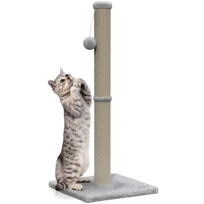 Avalo Krabpaal met Speelballetje - 36x36x74 - Lichtgrijs - Voor Katten Avalo Krabpaal met Speelballetje - 36x36x74 - Lichtgrijs - Voor Katten