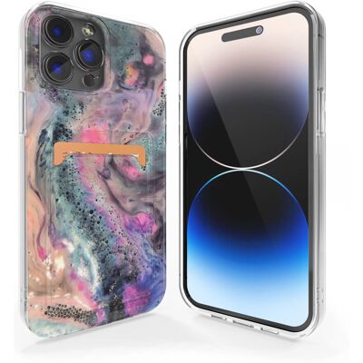 ShieldCase iPhone 13 Pro Card Case - Pastel Party - Telefoonhoes ShieldCase iPhone 13 Pro Card Case - Pastel Party - Telefoonhoes