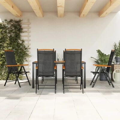 Maison Chic - Garden Dining Set - 7-Piece UV-Resistant Aluminum & WPC Maison Chic - Garden Dining Set - 7-Piece UV-Resistant Aluminum & WPC