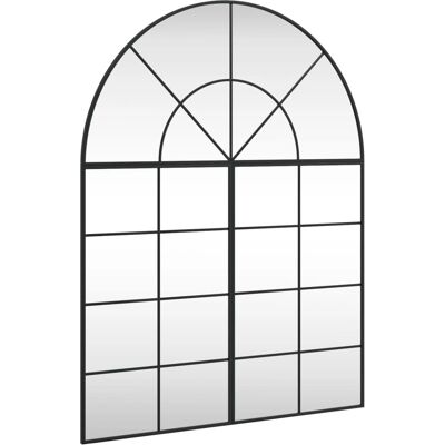 vidaXL Lustro Ścienne - Czarna Rama z Żelaza 100x130 cm vidaXL Lustro Ścienne - Czarna Rama z Żelaza 100x130 cm