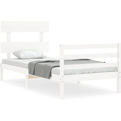 vidaXL Bettgestell Weiß Small Double vidaXL Bettgestell Weiß Small Double