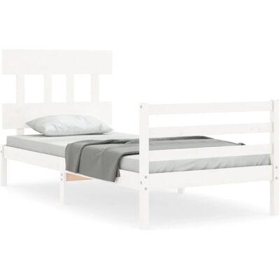 vidaXL Sengestel 140x200 cm - Massivt fyrretræ - Hvid vidaXL Sengestel 140x200 cm - Massivt fyrretræ - Hvid